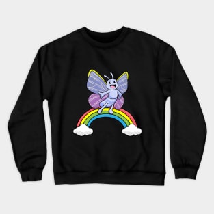 Butterfly with Rainbow and Clouds Crewneck Sweatshirt